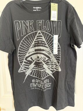 New! Men's Short Sleeve Pink Floyd Graphic T-Shirt - Goodfellow & Co™ Black L